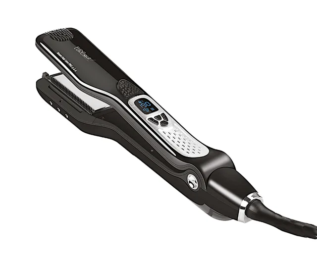 Profesionální parní žehlička na vlasy Eurostil Professional Steam Hair Straightener 07820 - černá + dárek zdarma