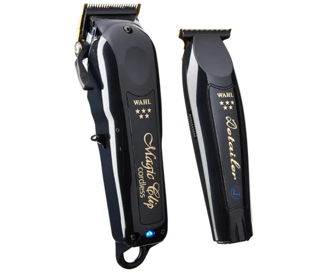 Profesionální set stříhacího a konturovacího strojku Wahl Barber Combo Cordless 3025726 - limitovaná edice, černý + dárek zdarma
