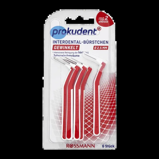 Prokudent Zahnuté mezizubní kartáčky ISO 2 6 ks