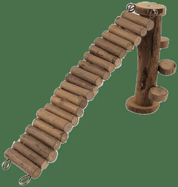 Prolézačka Small Animals dřevěná se schůdky