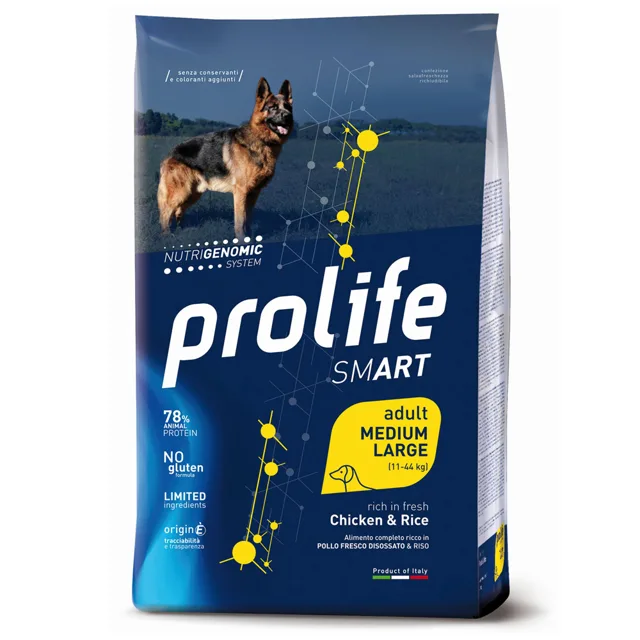 Prolife Dog sada 2 balení  - 2 x 12 kg Smart Adult Medium/Large  Chicken & Rice