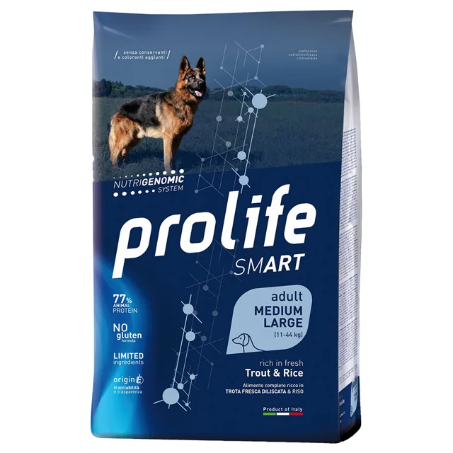 Prolife Dog Smart Adult Medium/Large Breed Trout & Rice - 12 kg
