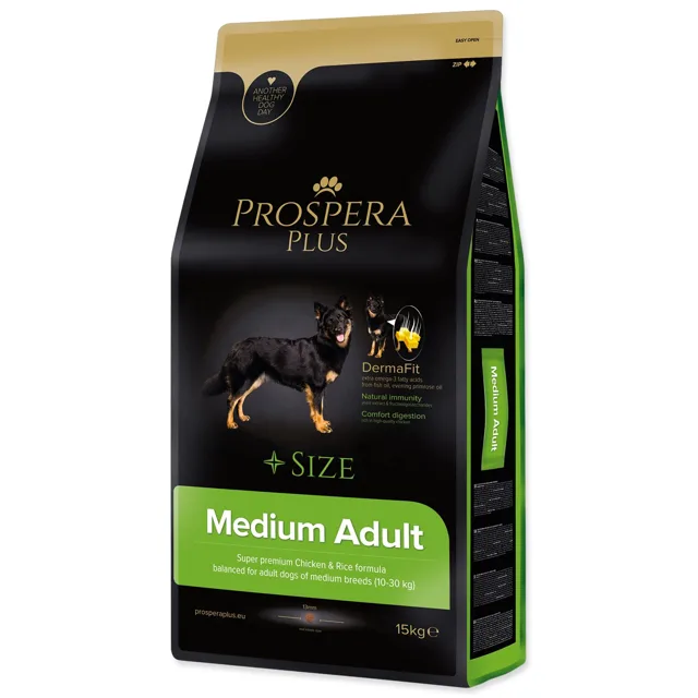 Prospera Krmivo Plus Medium Adult kuře s rýží 15kg