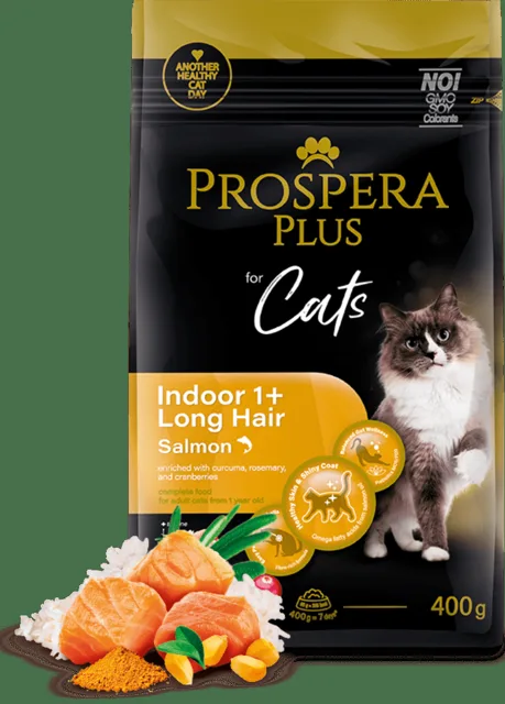 Prospera Plus Indoor 1+ Salmon Long Hair 0,4kg