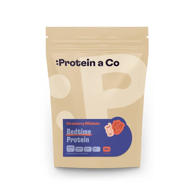 Protein a Co BEDTIME PROTEIN, 1kg Strawberry milkshake