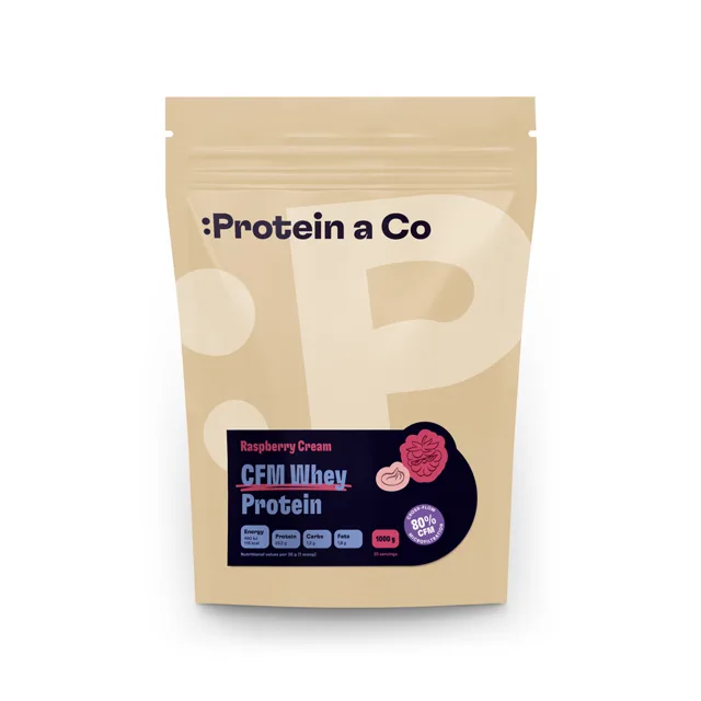 Protein a Co CFM WHEY PROTEIN 80 1 kg, Raspberry cream