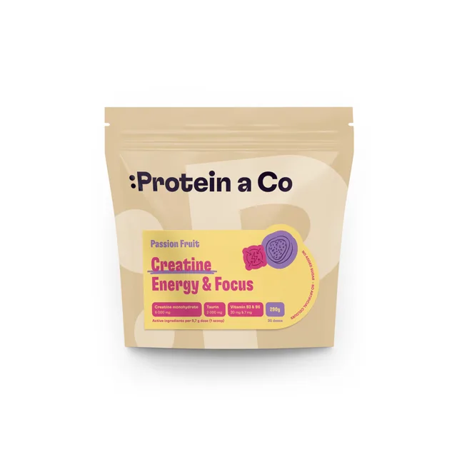 Protein a Co Creatine Energy & Focus - pro výkon, energii a soustředění - Passion fruit 290 g