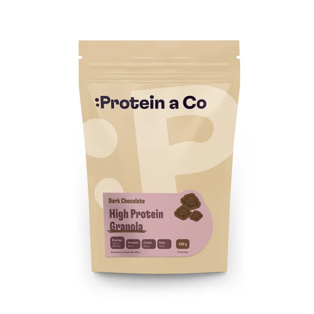 Protein a Co Granola high protein – Tmavá čokoláda 400 g