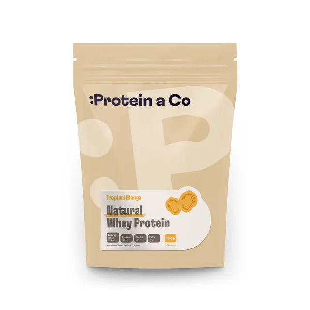 Protein a Co Protein Natural whey prémiový bez chemie 1 000 g Tropical mango