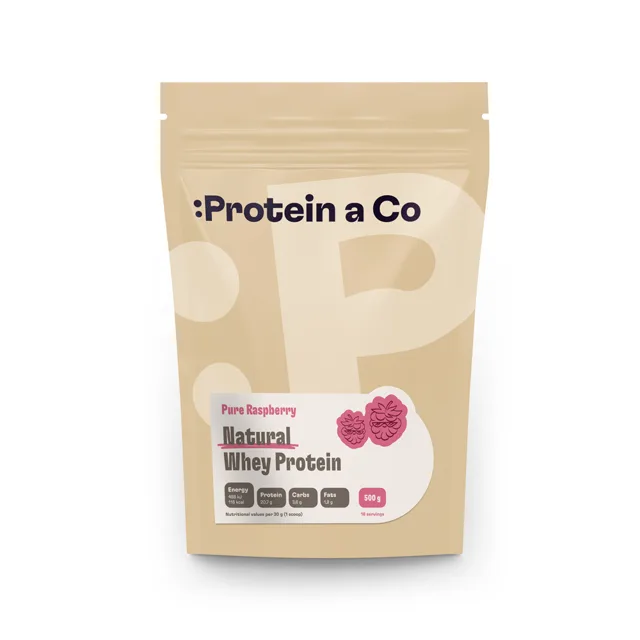 Protein a Co Protein Natural whey prémiový bez chemie 500 g Pure raspberry