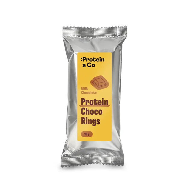 Protein a Co Proteinové čokoládové kroužky - Mléčná čokoláda 38 g