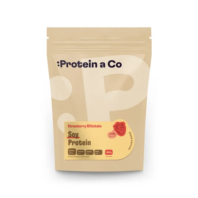 Protein a Co Sójový protein - ochucený 1 kg, Strawberry