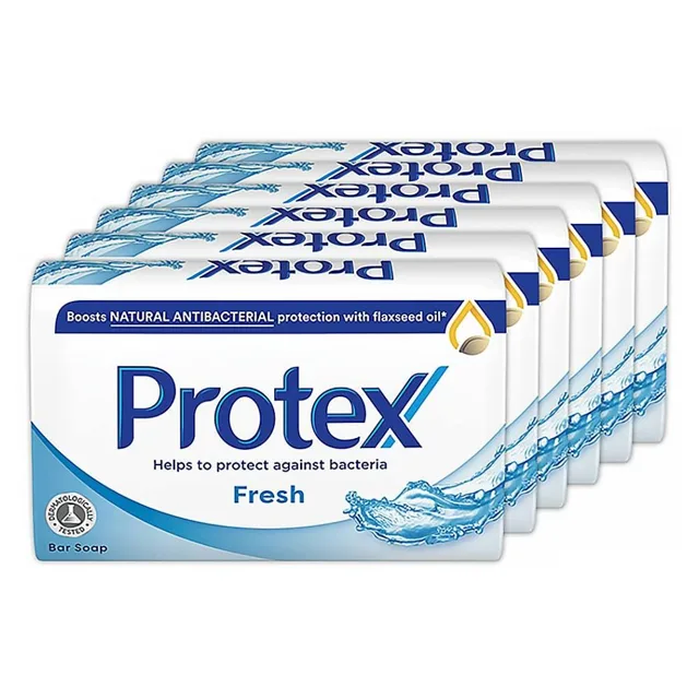 PROTEX Fresh Tuhé mýdlo s přirozenou antibakteriální ochranou 6 x 90 g