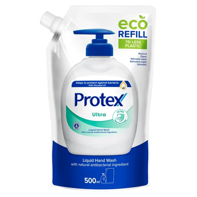 PROTEX Ultra Tekuté mýdlo s přirozenou antibakteriální ochranou náhradní náplň 500 ml
