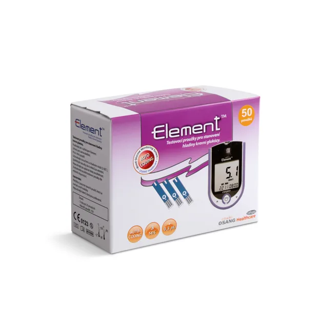 Proužky Diagnostické Element Auto-coding 50 (pro Zp Kód 0085746) balení 50ks (2x25ks)