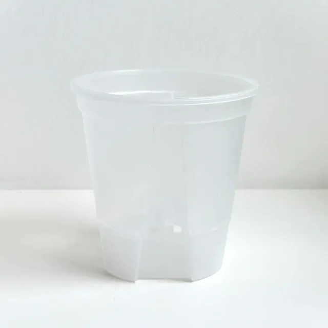 Průhledný samozavlažovací květináč Aero 21 cm