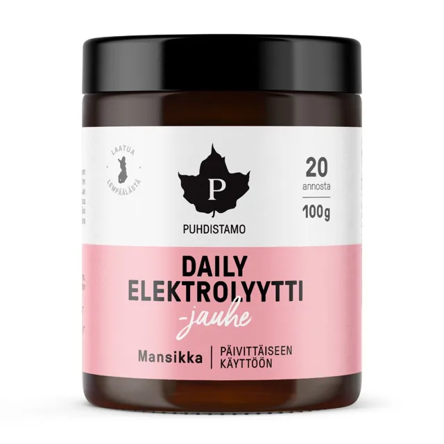 Puhdistamo Daily Electrolyte Powder jahoda 100 g