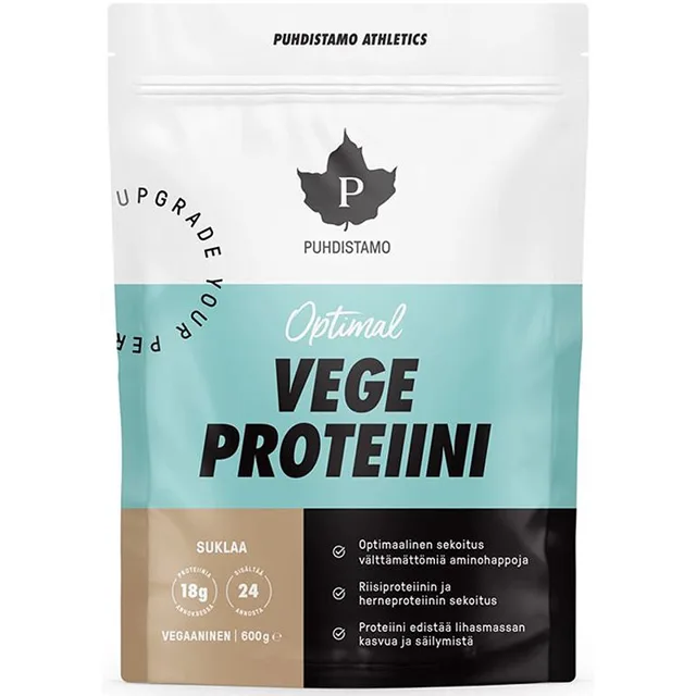 Puhdistamo Optimal Vegan Protein veganský protein v prášku příchuť Chocolate 600 g