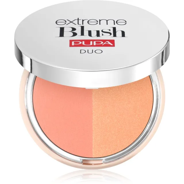 PUPA Milano Extreme Blush Duo kompaktní tvářenka odstín 130 - Matt Salmon - Radiant Peach 4 g