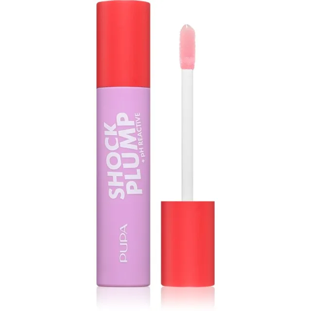 PUPA Milano Shock Plump Lip Gloss lesk na rty pro větší objem odstín 001 Pure Kiss - PH REACTIVE 5 ml
