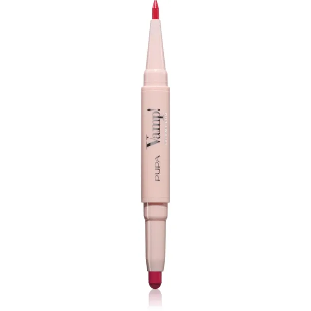 PUPA Milano Vamp! Creamy Duo rtěnka a konturovací tužka na rty 2 v 1 odstín 009 Flamingo Fuchsia 0.8 g