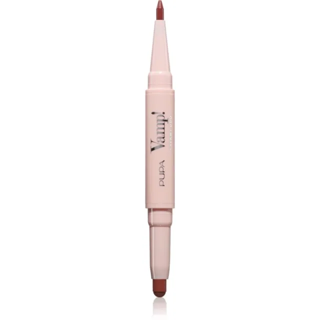 PUPA Milano Vamp! Creamy Duo rtěnka a konturovací tužka na rty 2 v 1 odstín 016 - Warm Rose 0.8 g