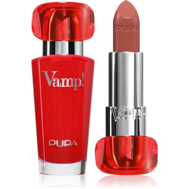 PUPA Milano Vamp! Luminous Lipstick rtěnka pro plné rty odstín 107 Rosewood 3.5 g