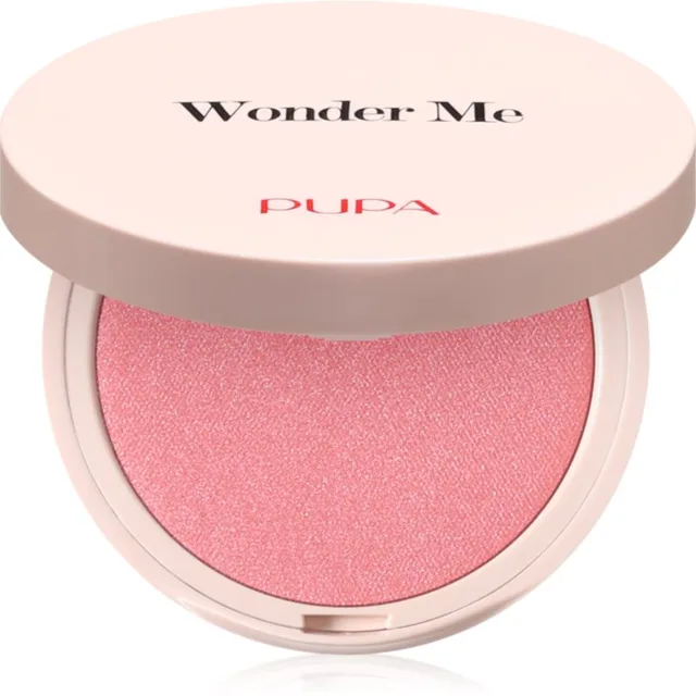 PUPA Milano Wonder Me Natural Effect Blush kompaktní tvářenka pro přirozený vzhled odstín 001 Thrill Me - Glow 4 g