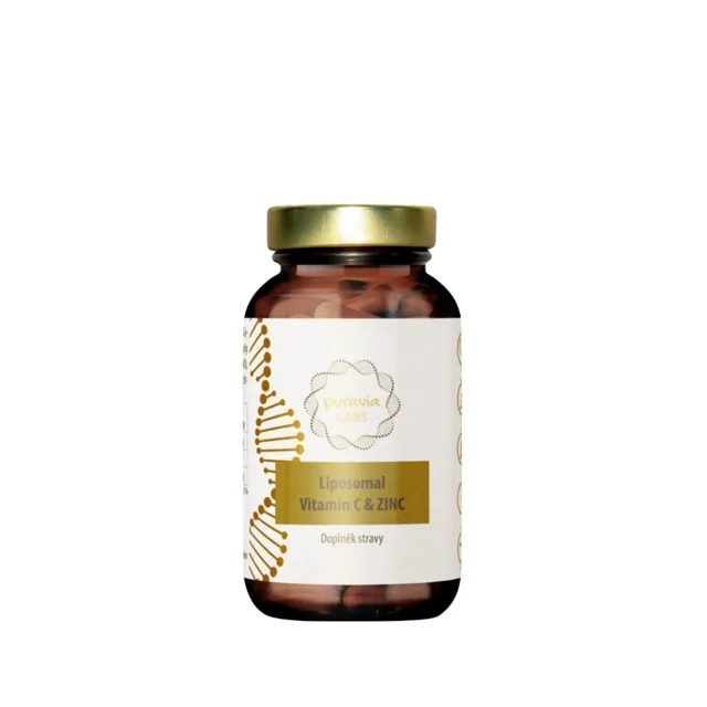 PURAVIA LABS Liposomální vitamín C se zinkem 60 kapslí