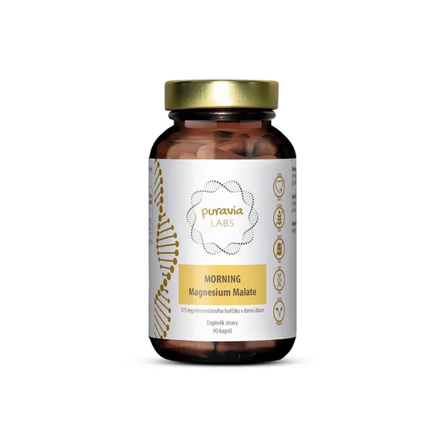 PURAVIA LABS MORNING Magnesium horčík malát 90 kapslí