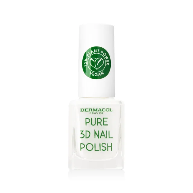 Pure 3D přírodní lak na nehty Absolute White č.02 Dermacol - Oficiální e-shop Dermacol