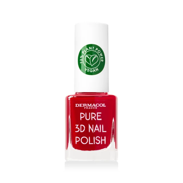 Pure 3D přírodní lak na nehty Poppy Red č.04 Dermacol - Oficiální e-shop Dermacol