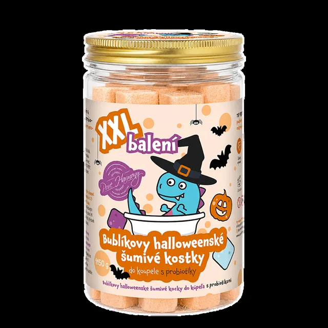 PURE HARMONY Bublíkovy halloweenské šumivé kostky XXL 1150 g