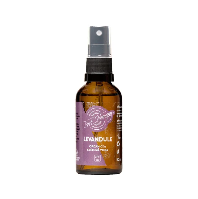 PURE HARMONY Organická květová voda levandule 50 ml