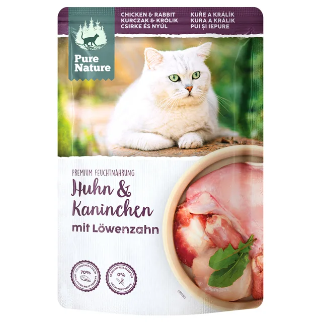 Pure Nature Feline 12 x 85 g - kuřecí a králík