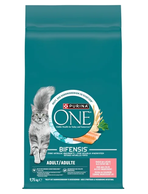 PURINA ONE Bifensis Adult Cat Salmon and Wheat 9,75 kg losos a pšenice granule pro kočky