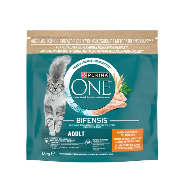 Purina ONE Bifensis Adult kuře granule pro kočky 1,4 kg