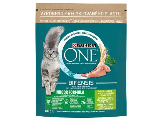 Purina ONE Bifensis Indoor granule pro kočky krůta 800 g