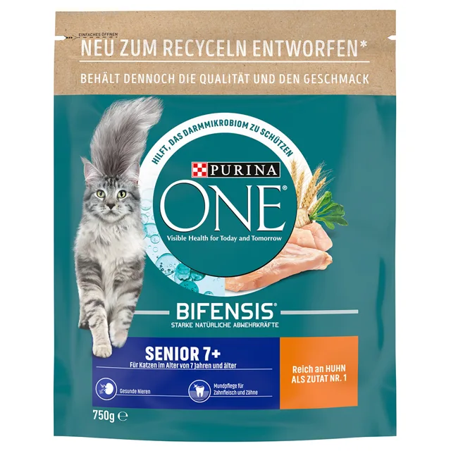 Purina ONE Bifensis Senior 7+ granule kuře - 750 g
