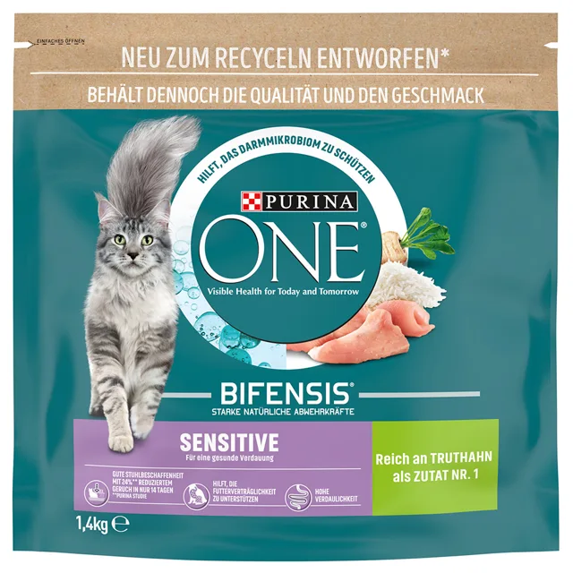 Purina ONE Bifensis Sensitive granule krůta - 1,4 kg