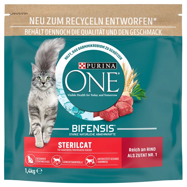 Purina ONE Bifensis Sterilised granule hovězí - 1,4 kg