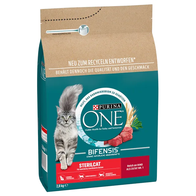 Purina ONE Bifensis Sterilised granule hovězí - 2,8 kg