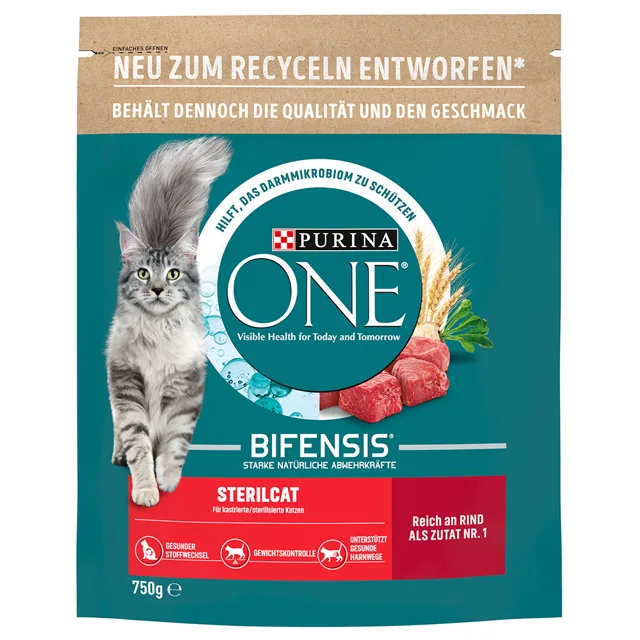 Purina ONE Bifensis Sterilised granule hovězí - 750 g