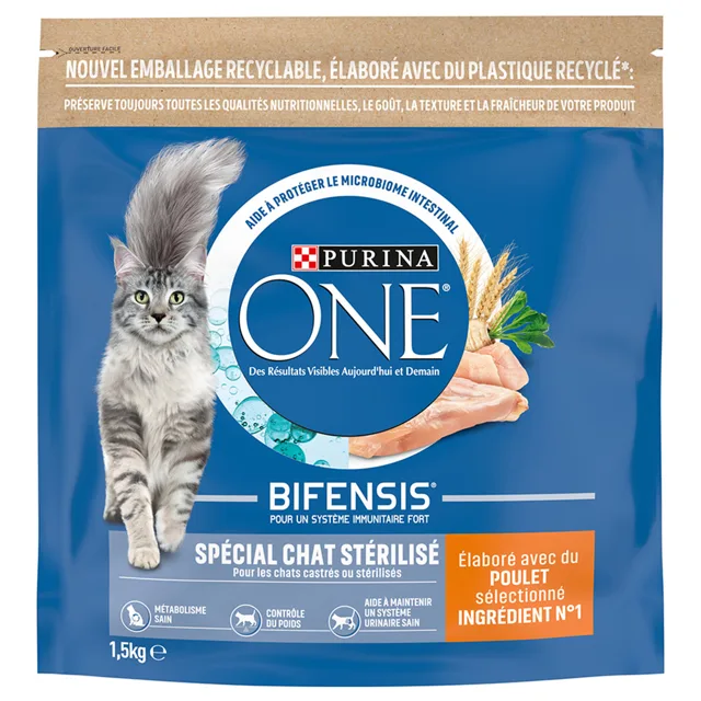 Purina ONE Bifensis Sterilised granule kuře - 2 x 1,5 kg