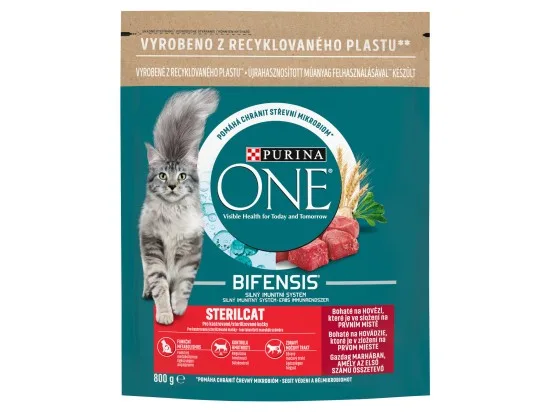Purina ONE Bifensis Sterilised granule pro kočky hovězí 800 g