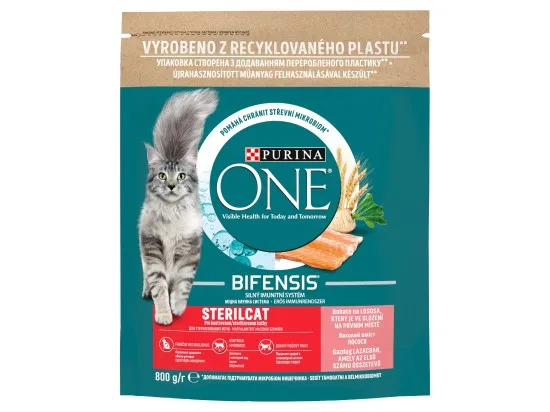 Purina ONE Bifensis Sterilised granule pro kočky losos 800 g