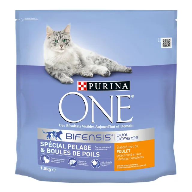Purina ONE Coat & Hairball kuře - 1,5 kg