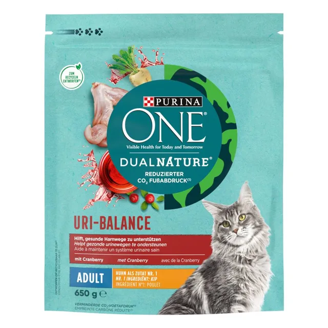 Purina ONE Dual Nature Adult granule brusinka, kuře - 650 g