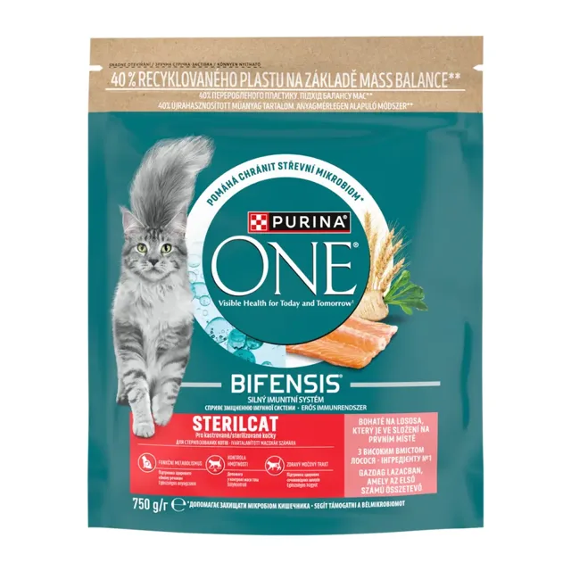Purina One Granule pro kočky Sterilcat s lososem 750 g