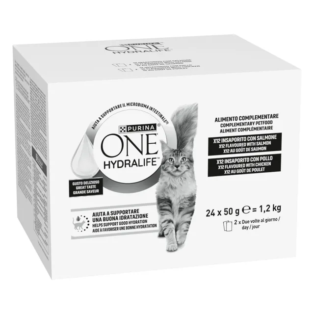 PURINA ONE Hydralife Liquid 24 x 50 g - míchané balení (2 druhy)